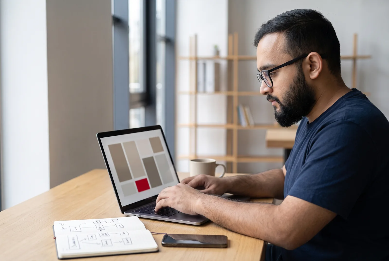 Sajal Dubey planning his AI tool stack at his desk